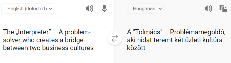 Interpreter Google translate